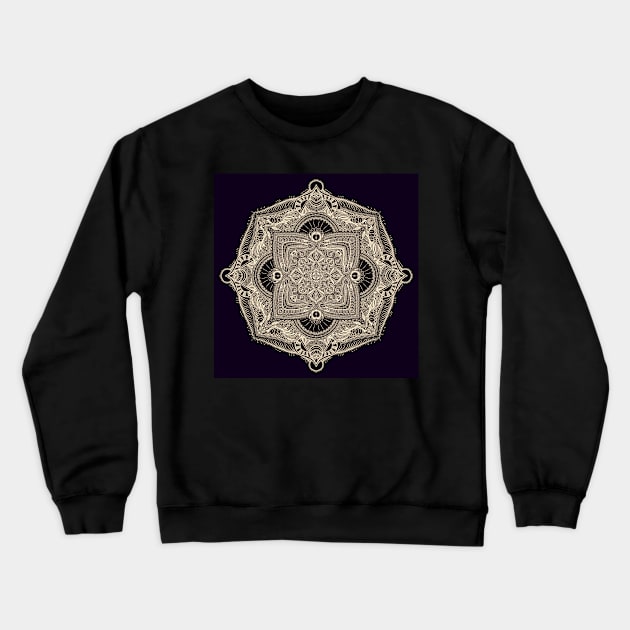 Mandala 04 (Dark Edition) Crewneck Sweatshirt by PHAZED